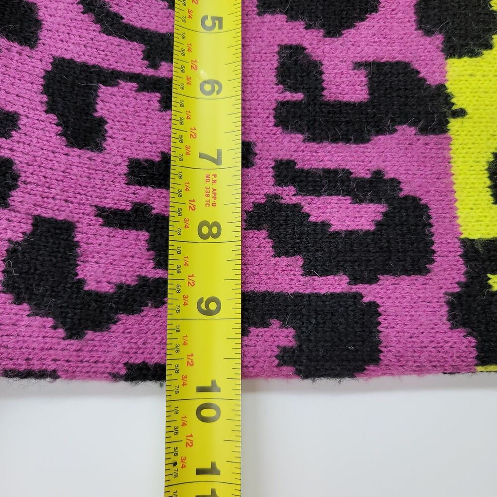 FARM Rio Mixed Leopards Cardigan XS Orange Purple Green Ombre Knit Open Front - Picture 11 of 15